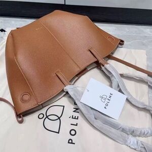 Polene Tan Leather Shoulder Bag
